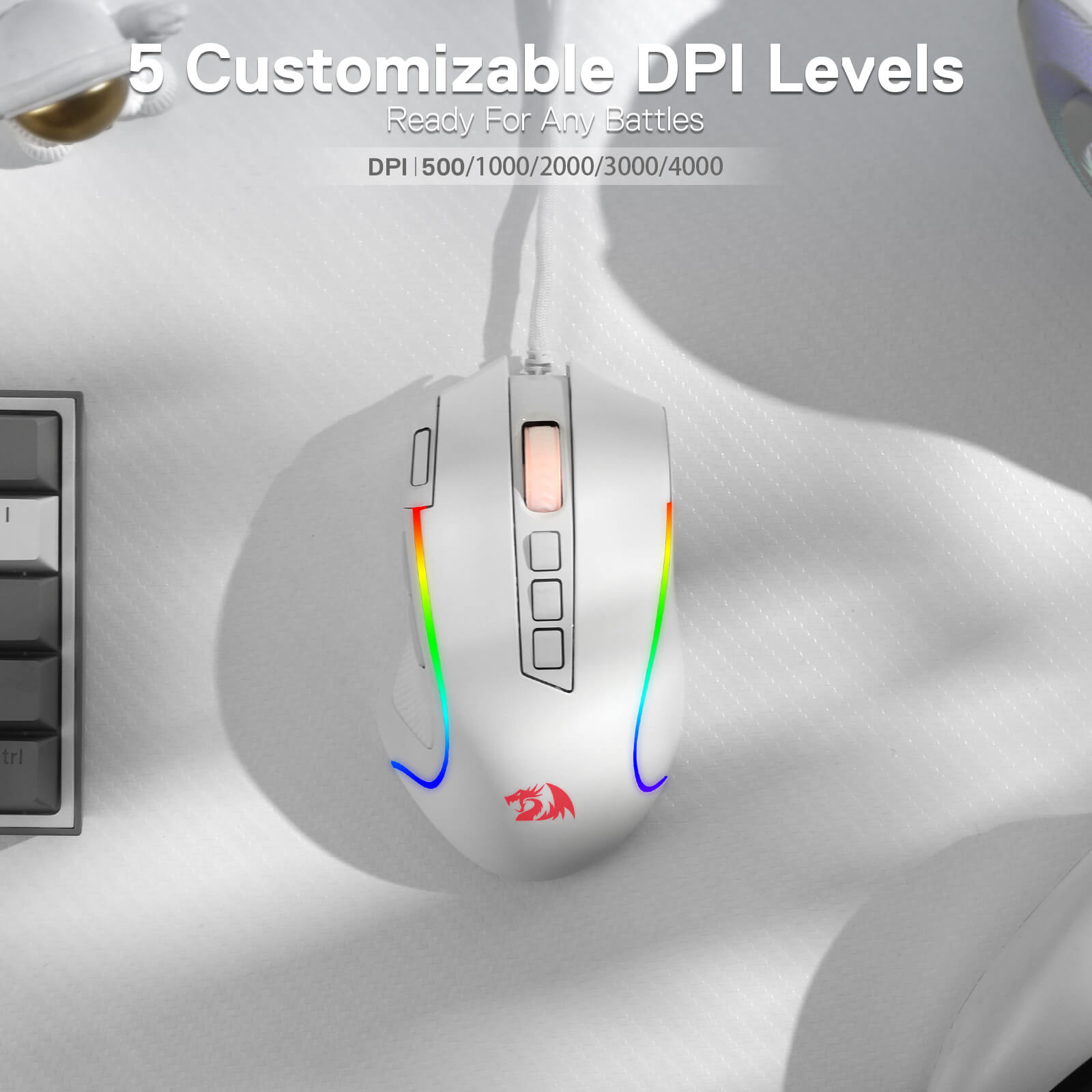 Redragon EU M612 Predator white Gaming Mouse