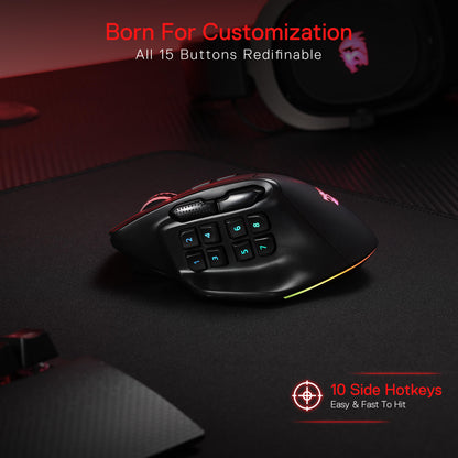 Redragon EU M811 PRO Wireless MMO Gaming Mouse