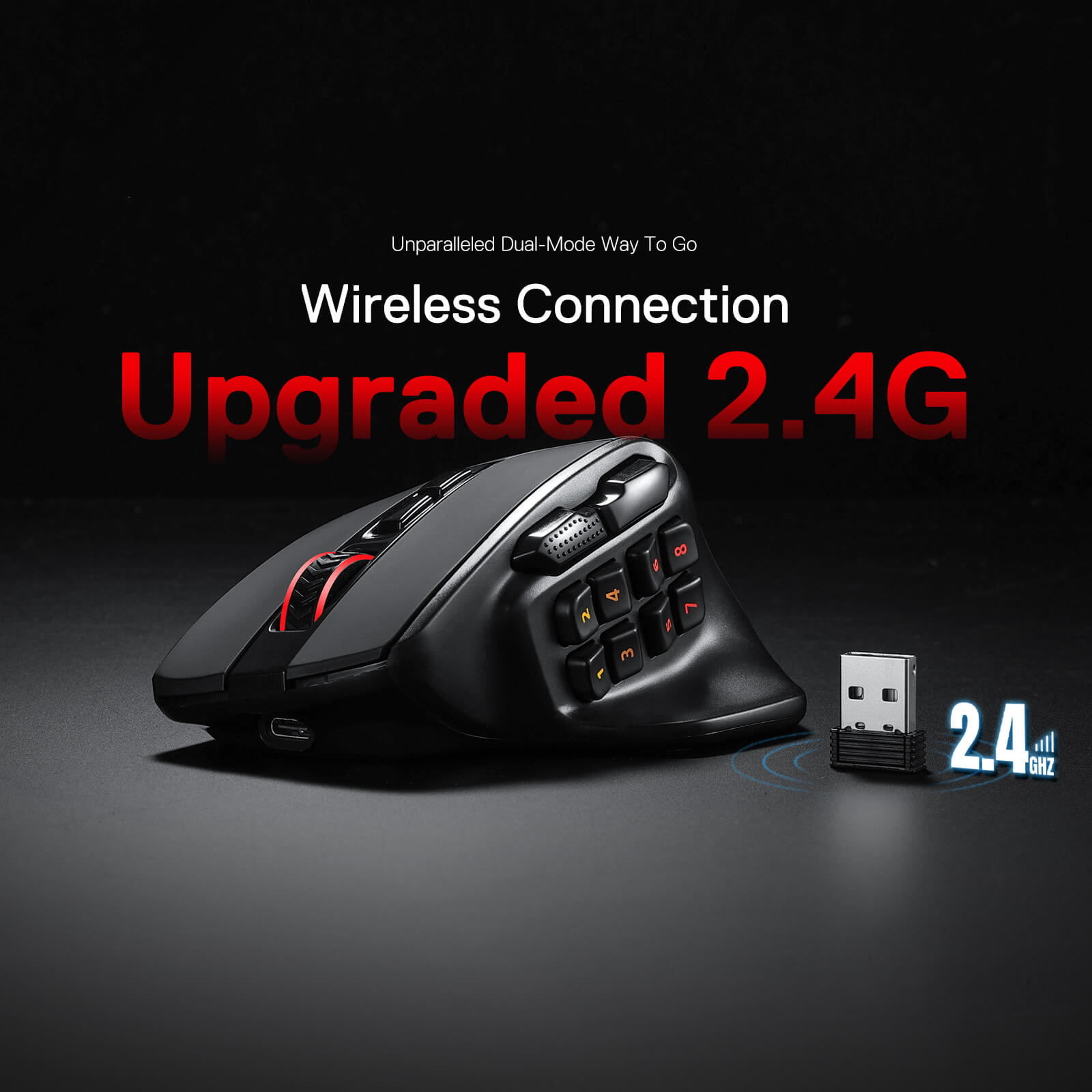 Redragon EU M811 PRO Wireless MMO Gaming Mouse