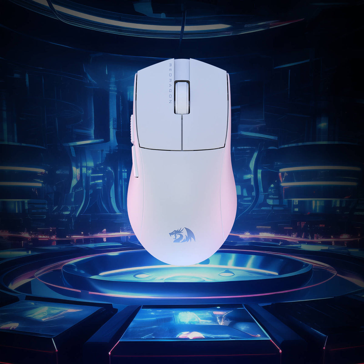 Redragon EU M916 Wireless Gaming Mouse, 49G Ultra-Light 8K DPI 2.4G Wireless Gaming Mouse w/Ergonomic Natural Grip Build, Full Programmable Buttons, Software Supports DIY Keybinds & DPI