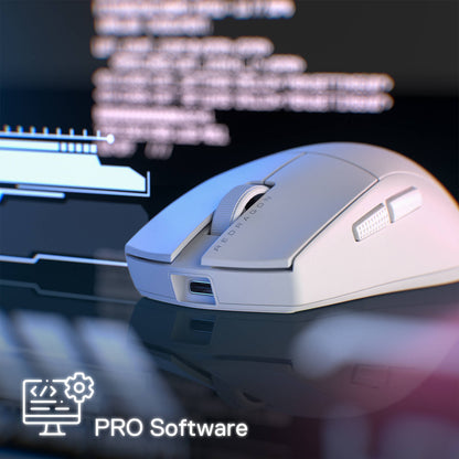 Redragon EU M916 Wireless Gaming Mouse, 49G Ultra-Light 8K DPI 2.4G Wireless Gaming Mouse w/Ergonomic Natural Grip Build, Full Programmable Buttons, Software Supports DIY Keybinds & DPI