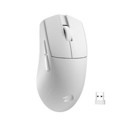 Redragon EU M916 Wireless Gaming Mouse, 49G Ultra-Light 8K DPI 2.4G Wireless Gaming Mouse w/Ergonomic Natural Grip Build, Full Programmable Buttons, Software Supports DIY Keybinds & DPI | show
