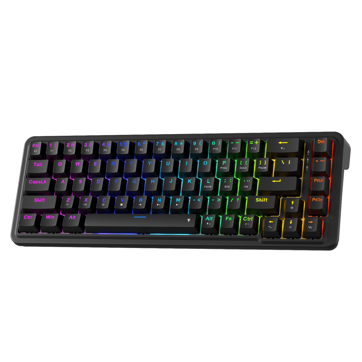 Redragon EU K709 65% Wired Gasket RGB Gaming Keyboard, 68 Keys Hot-Swap Compact Mechanical Keyboard w/Free-Mod Socket, 3-Layer Noise Dampening & Dedicated Arrow Keys, Quiet Custom Linear Switch, Black| show