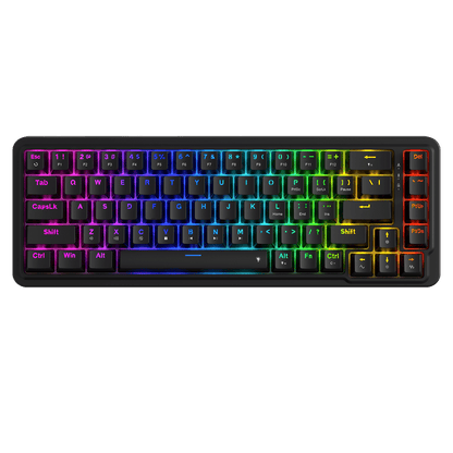 Redragon EU K709 65% Wired Gasket RGB Gaming Keyboard, 68 Keys Hot-Swap Compact Mechanical Keyboard w/Free-Mod Socket, 3-Layer Noise Dampening & Dedicated Arrow Keys, Quiet Custom Linear Switch, Black| show