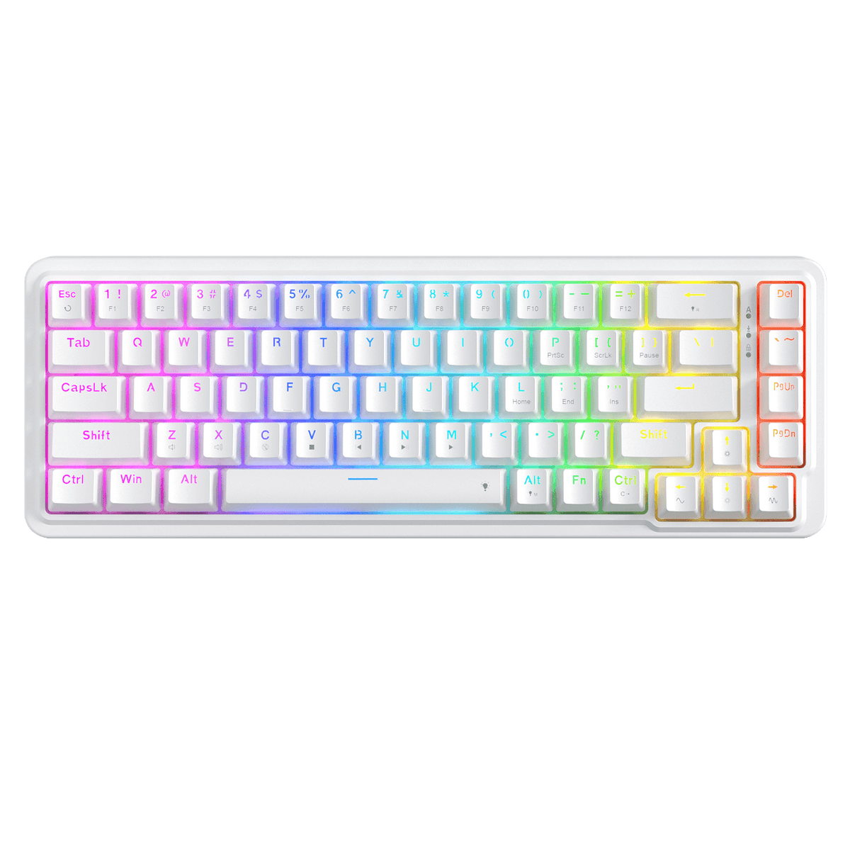 Redragon EU K709 65% Wired Gasket RGB Gaming Keyboard, 68 Keys Hot-Swap Compact Mechanical Keyboard w/Free-Mod Socket, 3-Layer Noise Dampening & Dedicated Arrow Keys, Quiet Custom Linear Switch