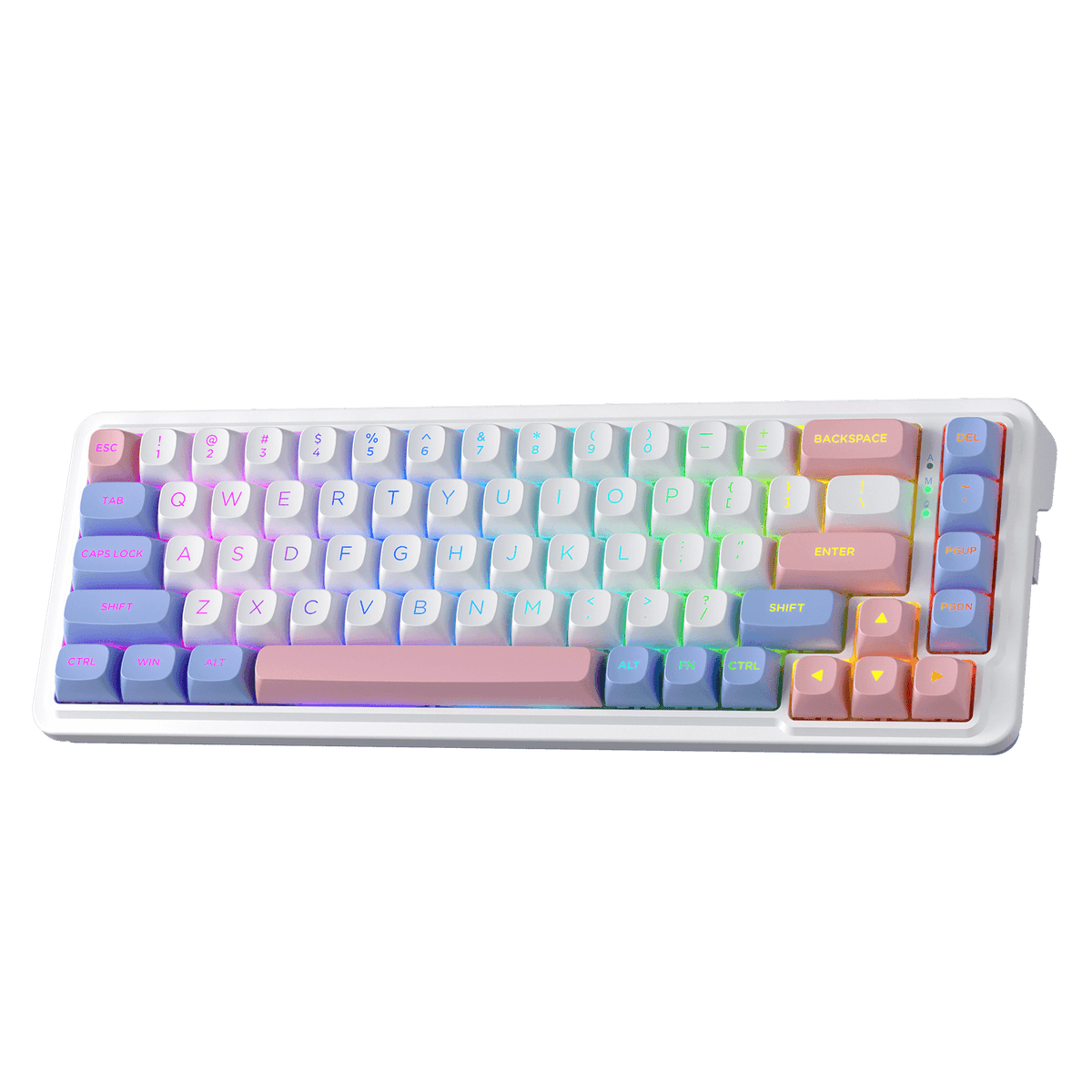Redragon EU K709 PRO 65% Wireless Gasket RGB Gaming Keyboard, 68 Keys Hot-Swap Compact Mechanical Keyboard w/Free-Mod Socket, 5-Layer Noise Dampening & Round PBT Keycaps, Quiet Custom Linear Switch