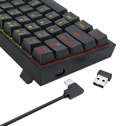 Redragon EU BS136 Gaming Keyboard & Mouse Combo, 75% K628 Tri-Mode Wireless RGB Mechanical Keyboard and 8000 DPI Gamer Mouse Bundle