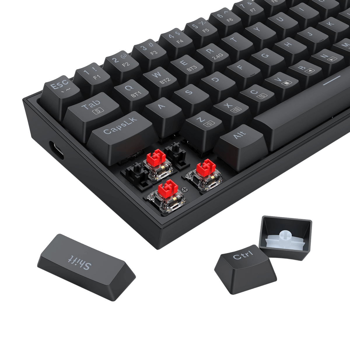 Redragon EU BS136 Gaming Keyboard & Mouse Combo, 75% K628 Tri-Mode Wireless RGB Mechanical Keyboard and 8000 DPI Gamer Mouse Bundle