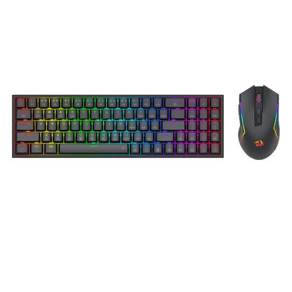 Redragon EU BS136 Gaming Keyboard & Mouse Combo, 75% K628 Tri-Mode Wireless RGB Mechanical Keyboard and 8000 DPI Gamer Mouse Bundle
