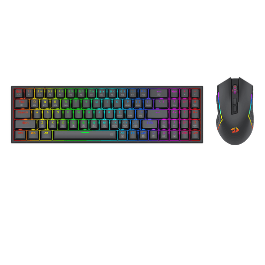 Redragon EU BS136 Gaming Keyboard & Mouse Combo, 75% K628 Tri-Mode Wireless RGB Mechanical Keyboard and 8000 DPI Gamer Mouse Bundle