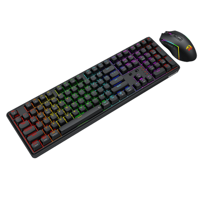 Redragon S163 3-Mode Wilreess Gaming Keyboard & Mouse Combo, 108 Keys K689 PRO RGB Gasket Keyboard and 8000 DPI M693 Gaming Mouse Bundle