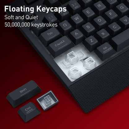 Redragon EU K525 PRO RGB Wireless Membrane Gaming Keyboard, Screen + Knob
3-Mode Linear Mechanical-Feel Switch, 4 Extra On-Board Macro Keys, Dedicated Media & Display Control, Ergonomic Wrist Rest