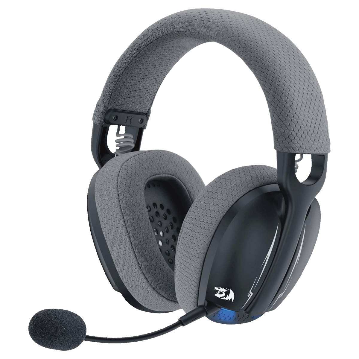 Redragon EU H878 3-Mode Wireless Blue LED Gaming Headset, Lightweight, 7.1 Surround Sound, 40MM Drivers, Detachable Microphone, Multi Platforms for PC, PS5/4/3, Switch, Mobile