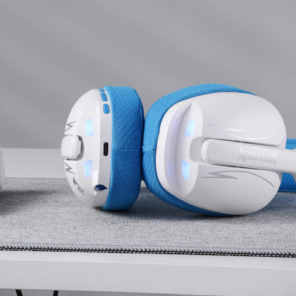 Redragon EU SKULD PRO H878 Wireless Gaming Headset – 3-Mode Connectivity, 7.1 Surround Sound, Noise-Cancelling Mic, Blue LED, Long Battery Life, Lightweight Design for PC, Console, and Mobile Gaming