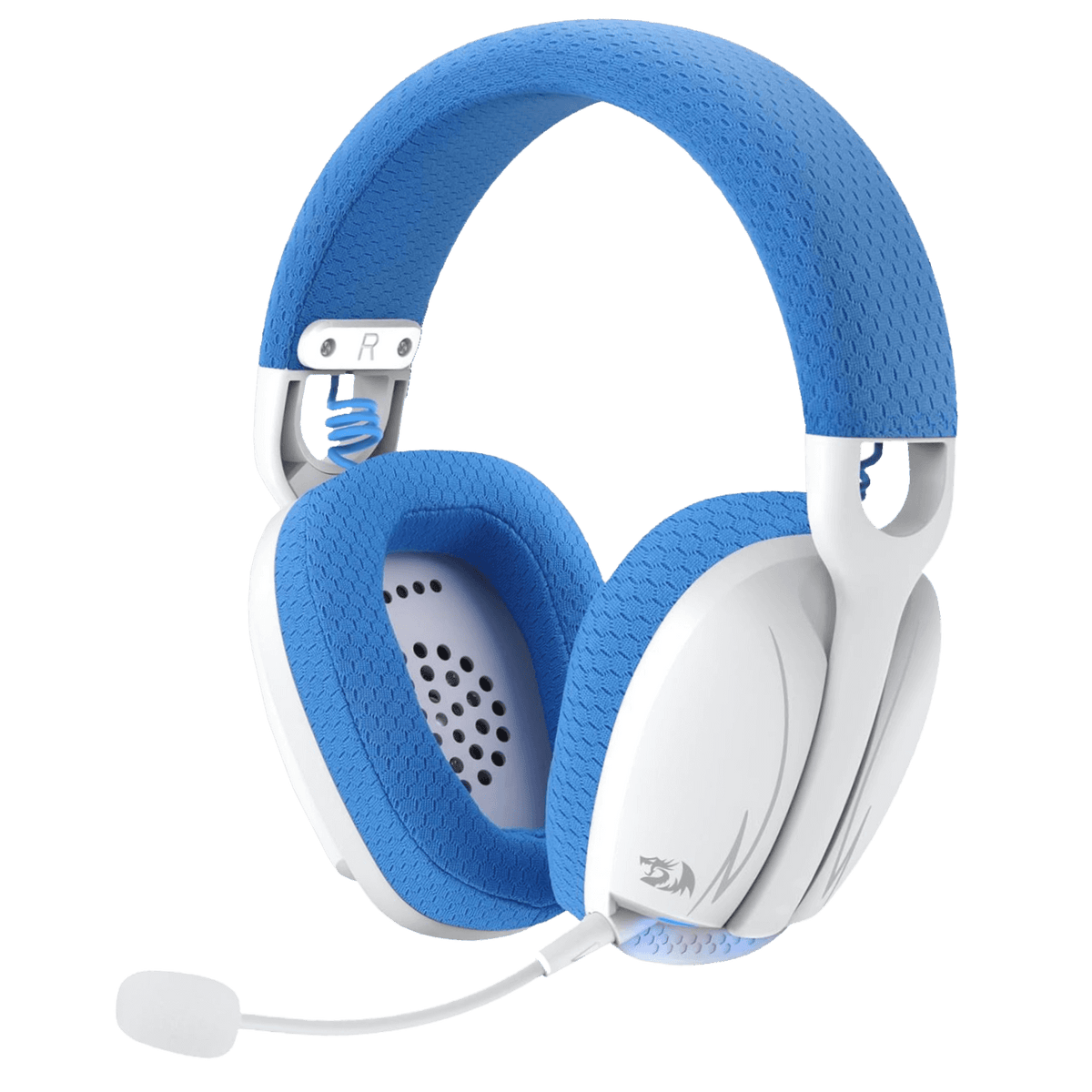 Redragon EU H878 3-Mode Wireless Blue LED Gaming Headset, Lightweight, 7.1 Surround Sound, 40MM Drivers, Detachable Microphone, Multi Platforms for PC, PS5/4/3, Switch, Mobile