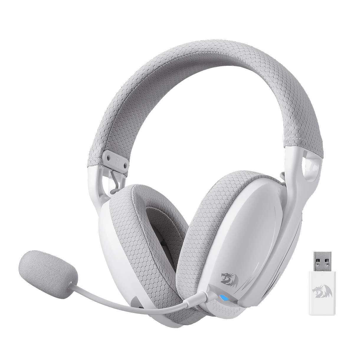Redragon EU SKULD PRO H878 Wireless Gaming Headset – 3-Mode Connectivity, 7.1 Surround Sound, Noise-Cancelling Mic, Blue LED, Long Battery Life, Lightweight Design for PC, Console, and Mobile Gaming