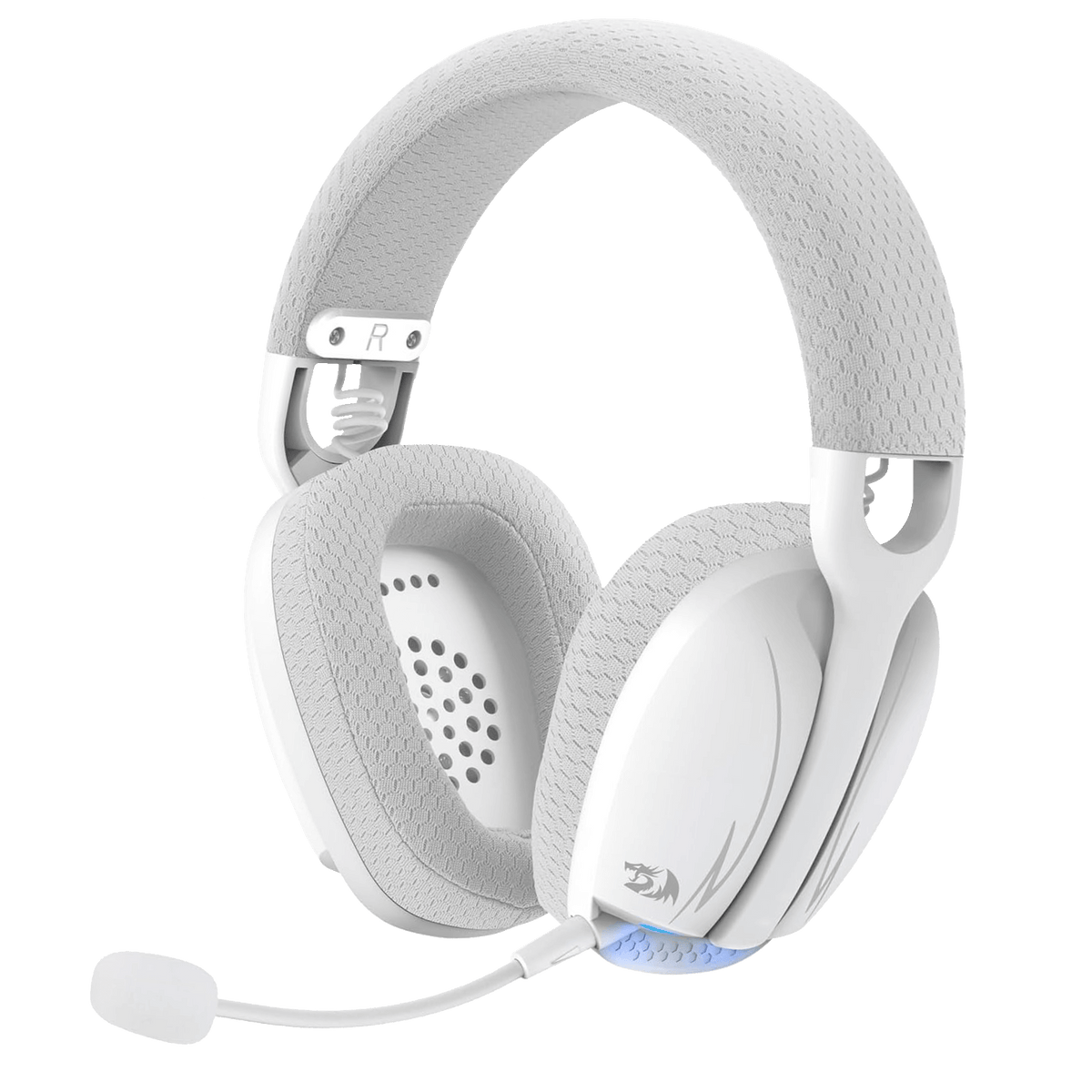 Redragon EU H878 3-Mode Wireless Blue LED Gaming Headset, Lightweight, 7.1 Surround Sound, 40MM Drivers, Detachable Microphone, Multi Platforms for PC, PS5/4/3, Switch, Mobile
