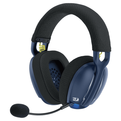 Redragon EU H878 3-Mode Wireless Blue LED Gaming Headset, Lightweight, 7.1 Surround Sound, 40MM Drivers, Detachable Microphone, Multi Platforms for PC, PS5/4/3, Switch, Mobile