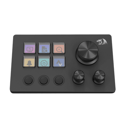 Redragon EU SS551 Stream Controller - All-in-One Macro Pad, LCD Keys & Dials, Stream Station for Content Creators, Streaming, Gaming - PC & Mac Compatible
