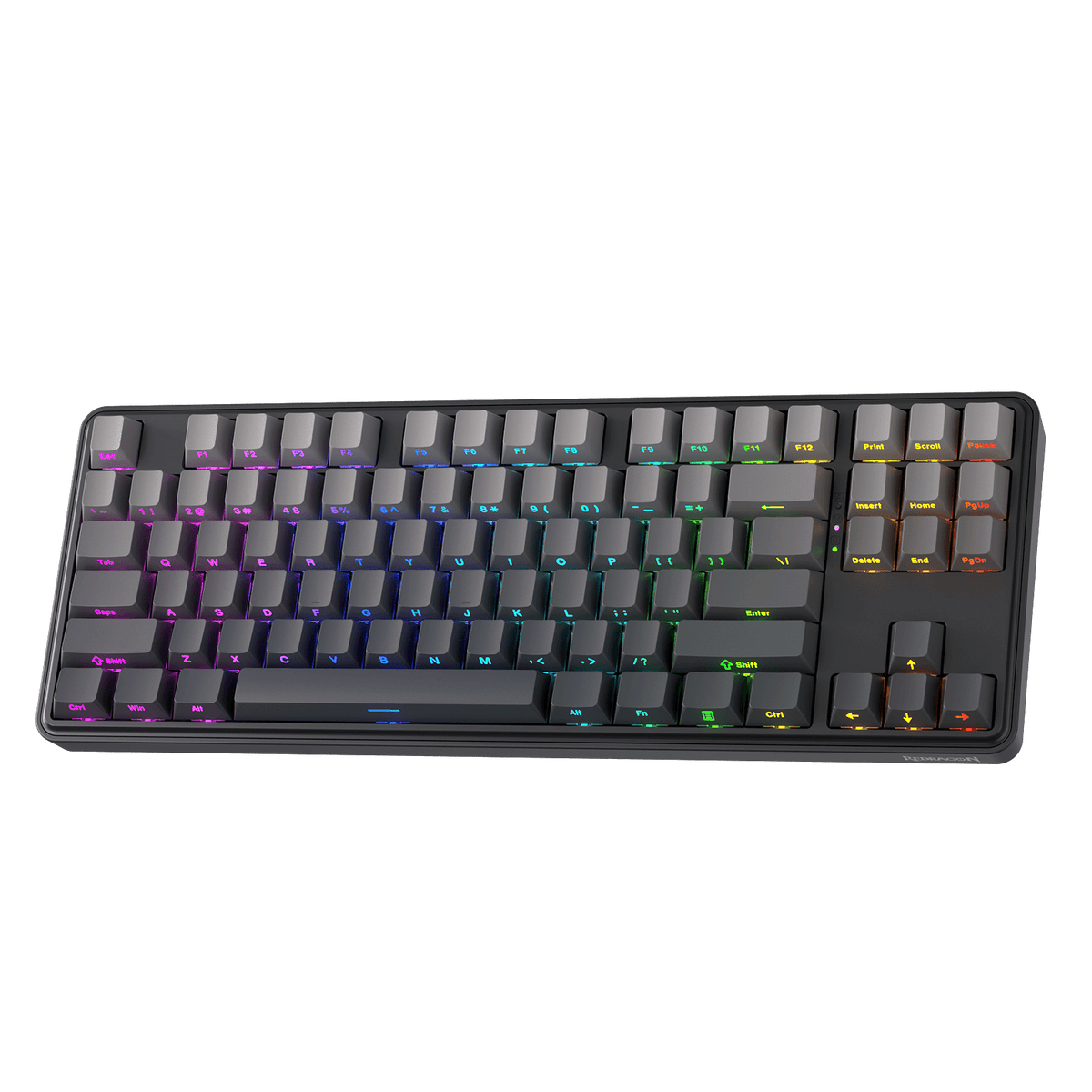 Redragon EU K707 PRO Gradient 80% Wireless Mechanical Gaming Keyboard – Hot-Swappable TKL with Tri-Mode (USB-C, Bluetooth 5.0, 2.4GHz), Quiet Linear Switches, Noise Dampening, Side-Printed PBT Keycaps, RGB Backlit, Customizable