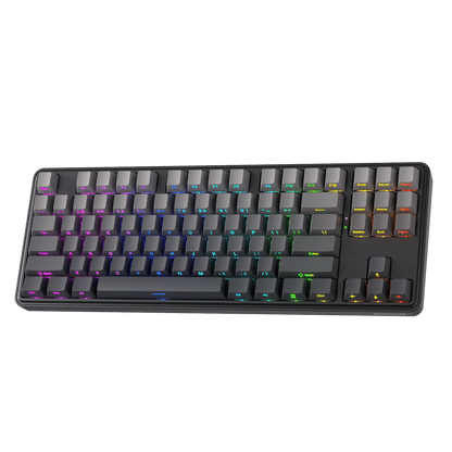 Redragon EU K707 PRO Gradient 80% Wireless Mechanical Gaming Keyboard – Hot-Swappable TKL with Tri-Mode (USB-C, Bluetooth 5.0, 2.4GHz), Quiet Linear Switches, Noise Dampening, Side-Printed PBT Keycaps, RGB Backlit, Customizable