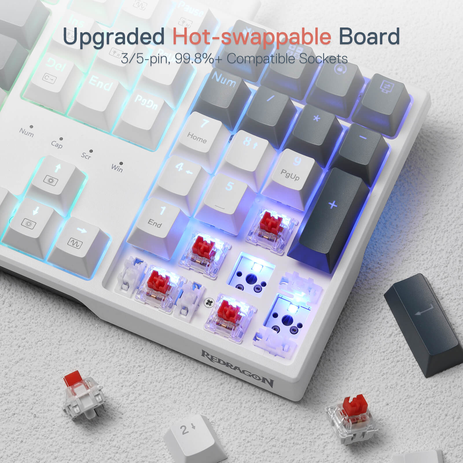 Redragon TRUNDLE K668 Hot-swappable Gaming Keyboard, Redragon EU