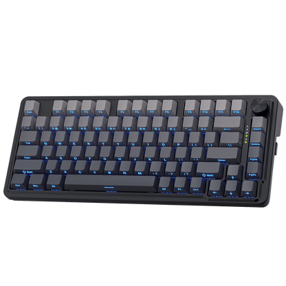 Redragon EU K673 GB 75% Wireless Gasket RGB Gaming Keyboard, 3-Modes 81 Keys PBT Compact Mechanical Keyboard w/Hot-Swap Socket, Dedicated Knob Control & 5-Layer Noise Dampening, Custom Linear Switch