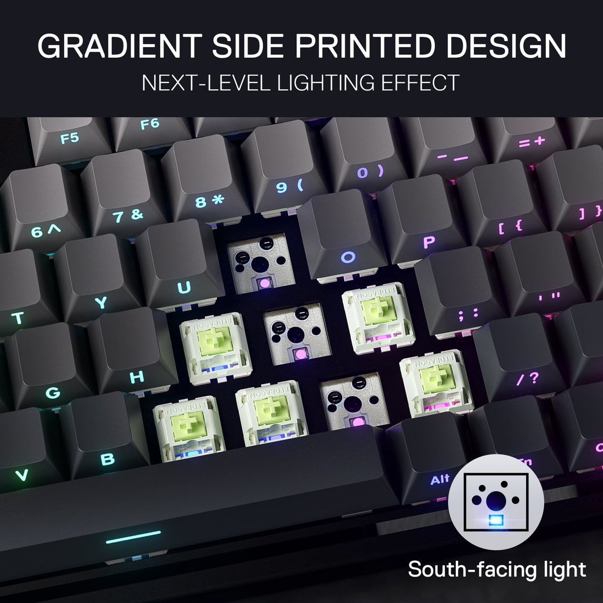Redragon EU K673 GB 75% Wireless Gasket RGB Gaming Keyboard, 3-Modes 81 Keys PBT Compact Mechanical Keyboard w/Hot-Swap Socket, Dedicated Knob Control & 5-Layer Noise Dampening, Custom Linear Switch