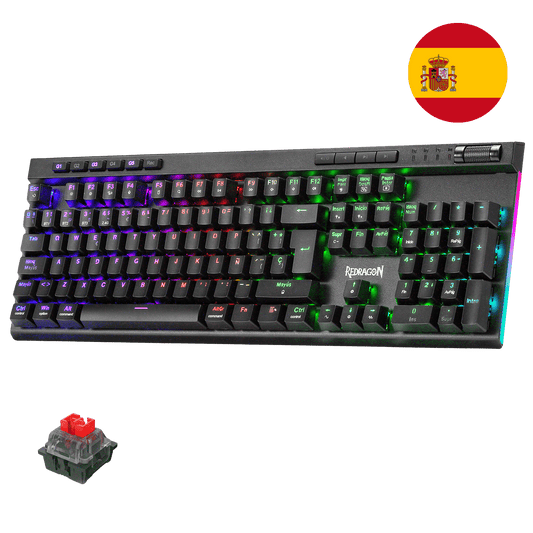 Teclado inalámbrico RGB para juegos Redragon K580 PRO con distribución QWERTY