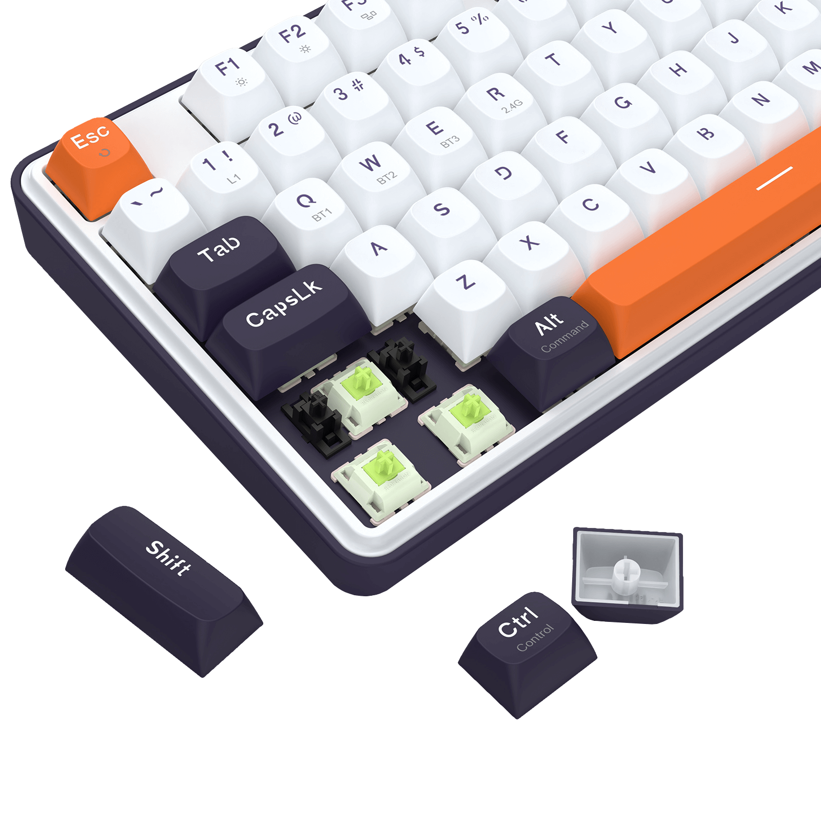 Redragon EU K689 PRO Wireless Gasket RGB Gaming Keyboard, 104 Keys + Extra 4 Hotkeys Mechanical Keyboard w/Upgraded Hot-swappable Socket, 5-Layer Noise Dampening, Round PBT Keycaps, Custom Linear Switch