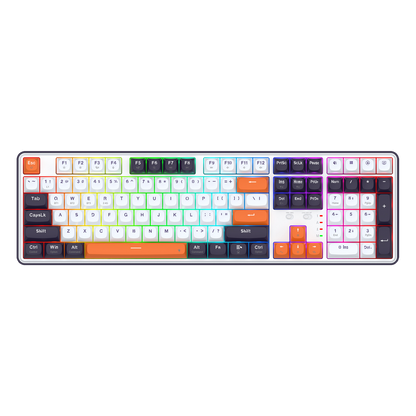 Redragon EU K689 PRO Wireless Gasket RGB Gaming Keyboard, 104 Keys + Extra 4 Hotkeys Mechanical Keyboard w/Upgraded Hot-swappable Socket, 5-Layer Noise Dampening, Round PBT Keycaps, Custom Linear Switch
