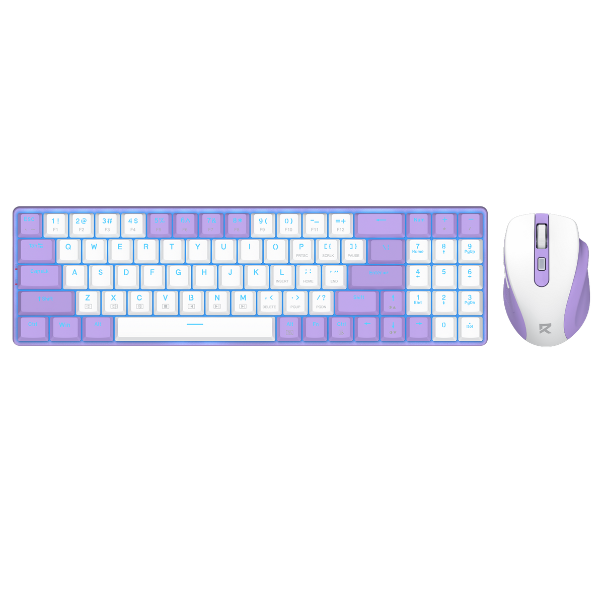 Redragon BS8773 Wireless Keyboard and Mouse Combo,Lilac