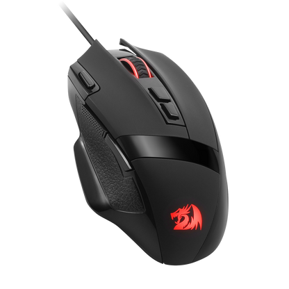 Redragon EU M619 RGB Gaming Mouse, 12800 DPI Wired Optical Mouse with 8 Programmable Buttons & Ergonomic Natural Grip Build, Software Supports DIY Keybinds