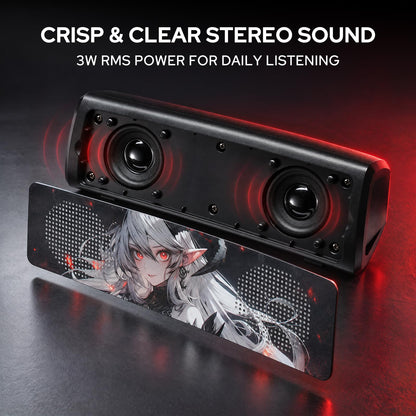 Redragon GS531 Wired 2.0 Channel Sound Desktop Computer Speakers, Ignara
 Powered PC Gaming Speaker, Easy-Access Volume Control