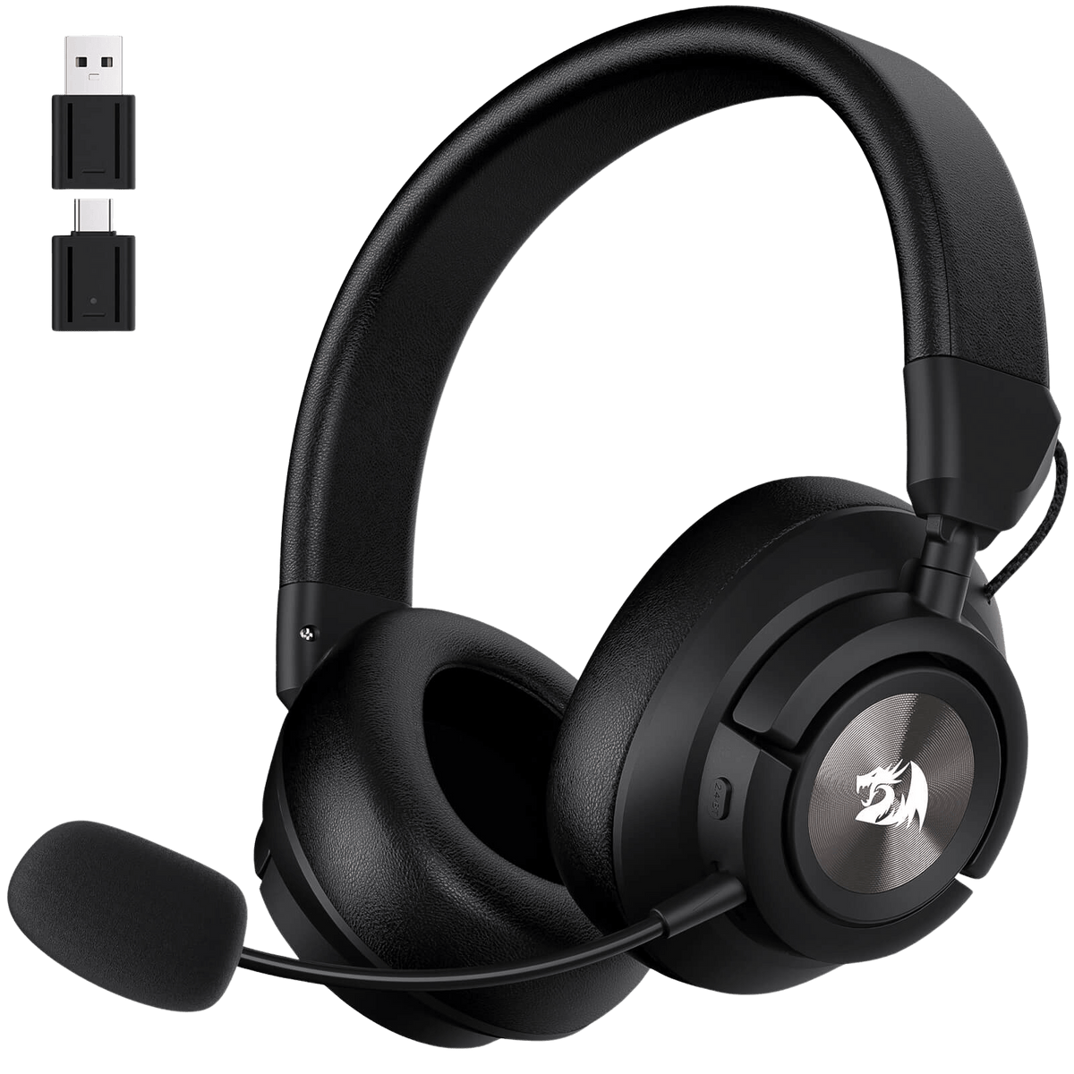 Redragon EU H889 Wireless Gaming Headset, 4 Connection Modes 2.4G/BT/3.5mm/USB, 53mm Drivers, Spatial Audio, 7.1 Surround Sound, Detachable Mic, Compatible with PC/PS5/PS4/NS/Xbox One/Phone | show