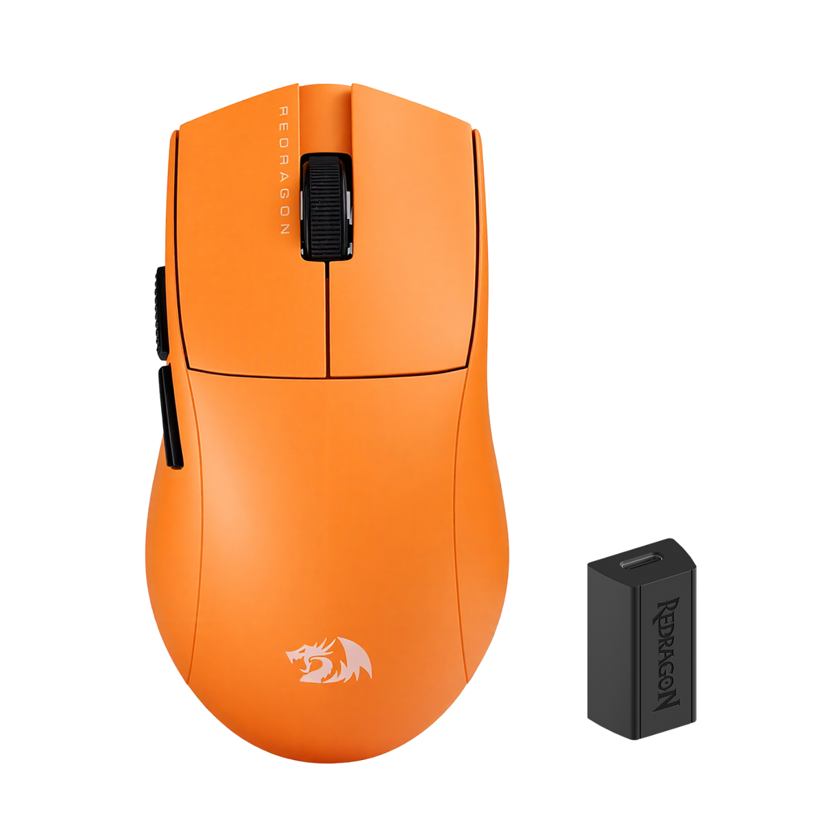 Redragon M916 ULT Wireless 8K Polling Rate Gaming Mouse, 49G Ultra-Light 30,000 Max DPI Gaming Mice w/Ergonomic Natural Grip Build, Full Programmable Buttons, Orange