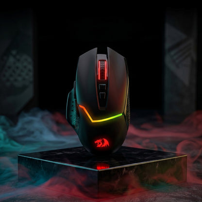 Redragon EU M690 MAX Wireless Gaming Mouse, Tri-Mode RGB Mice w/ 7 Macro Buttons, 12800 DPI, 400mAh Rechargeable Mouse for PC/Mac/Laptop
