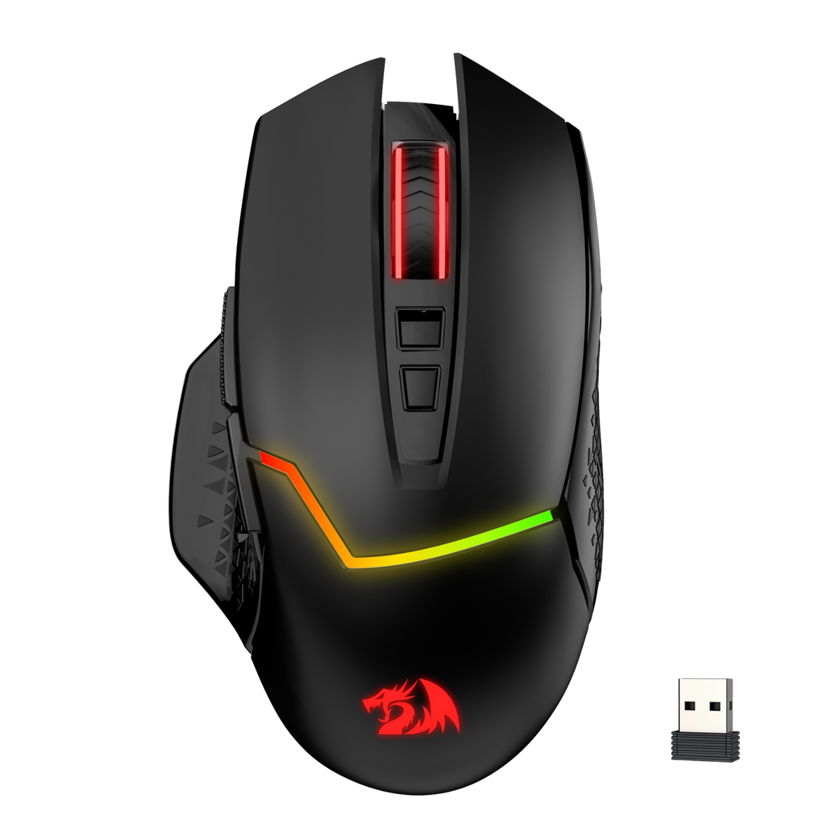 Redragon EU M690 MAX Wireless Gaming Mouse, Tri-Mode RGB Mice w/ 7 Macro Buttons, 12800 DPI, 400mAh Rechargeable Mouse for PC/Mac/Laptop