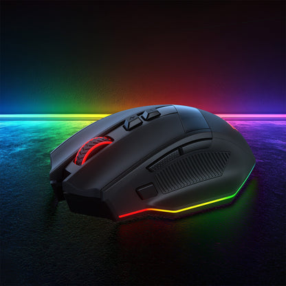 Redragon EU M923 PRO 3-Mode RGB Gaming Mouse, Optical Ergonomic Gamer Mouse with Max 24,000DPI, Pro Precision Sensor SG8960, 8 Macro Buttons, Software Supported 