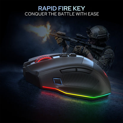 Redragon EU M923 Gaming Mouse, RGB, Wired, Black 