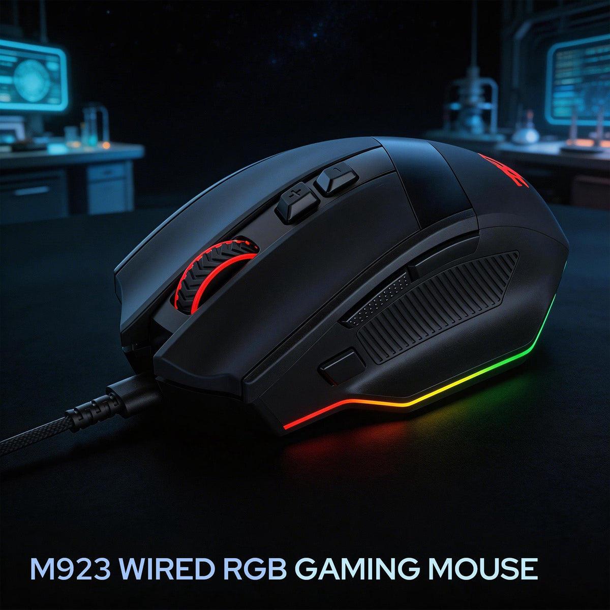 Redragon EU M923 Gaming Mouse, RGB, Wired, Black 