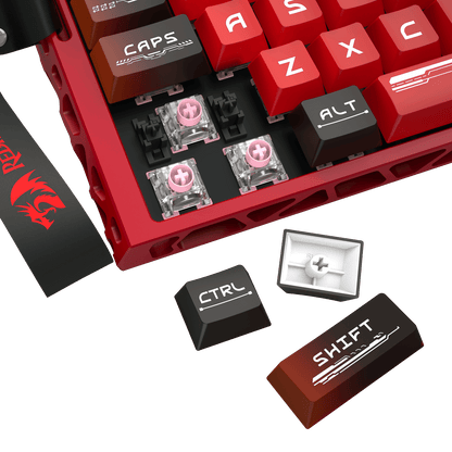Redragon K753 HE Rapid Trigger Gaming Keyboard, 60% 61 Keys Wired Mechanical Keyboard w/Hype-Red Hollowed-Out Aluminum Base, Next-Gen UltraMag 100% POM Silky Rappid Trigger Magnetic Switch