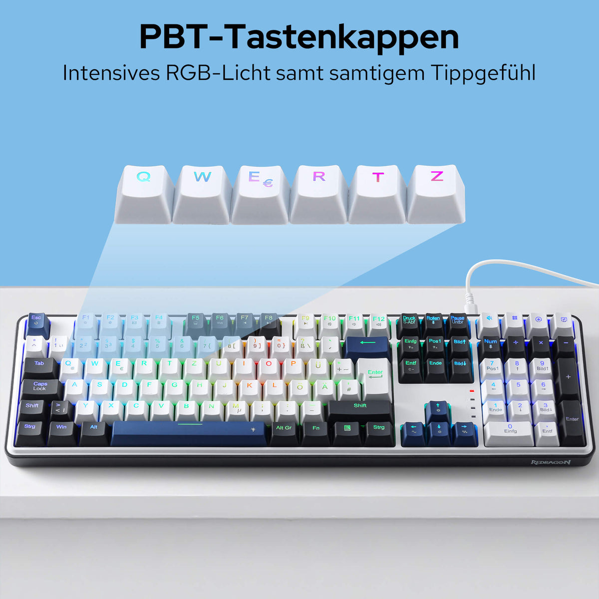 Redragon EU K689 QWERTZ Kabelgebundene Gasket Gaming‑Tastatur