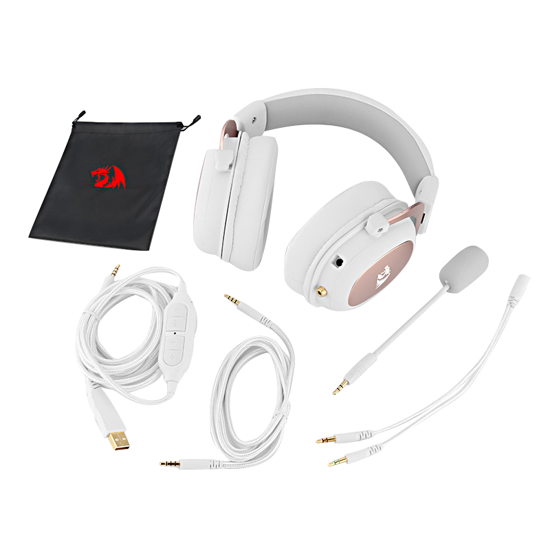 Redragon EU, white & pink gaming headset h510
