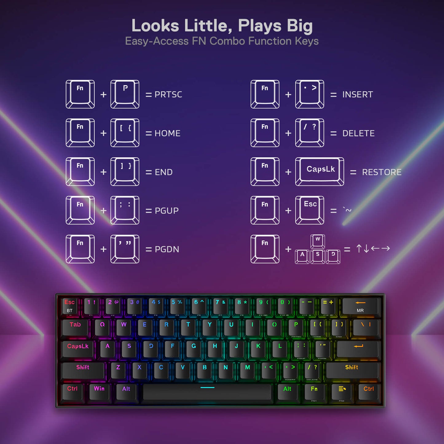 Redragon EU DRACONIC K530 mini wireless keyboard