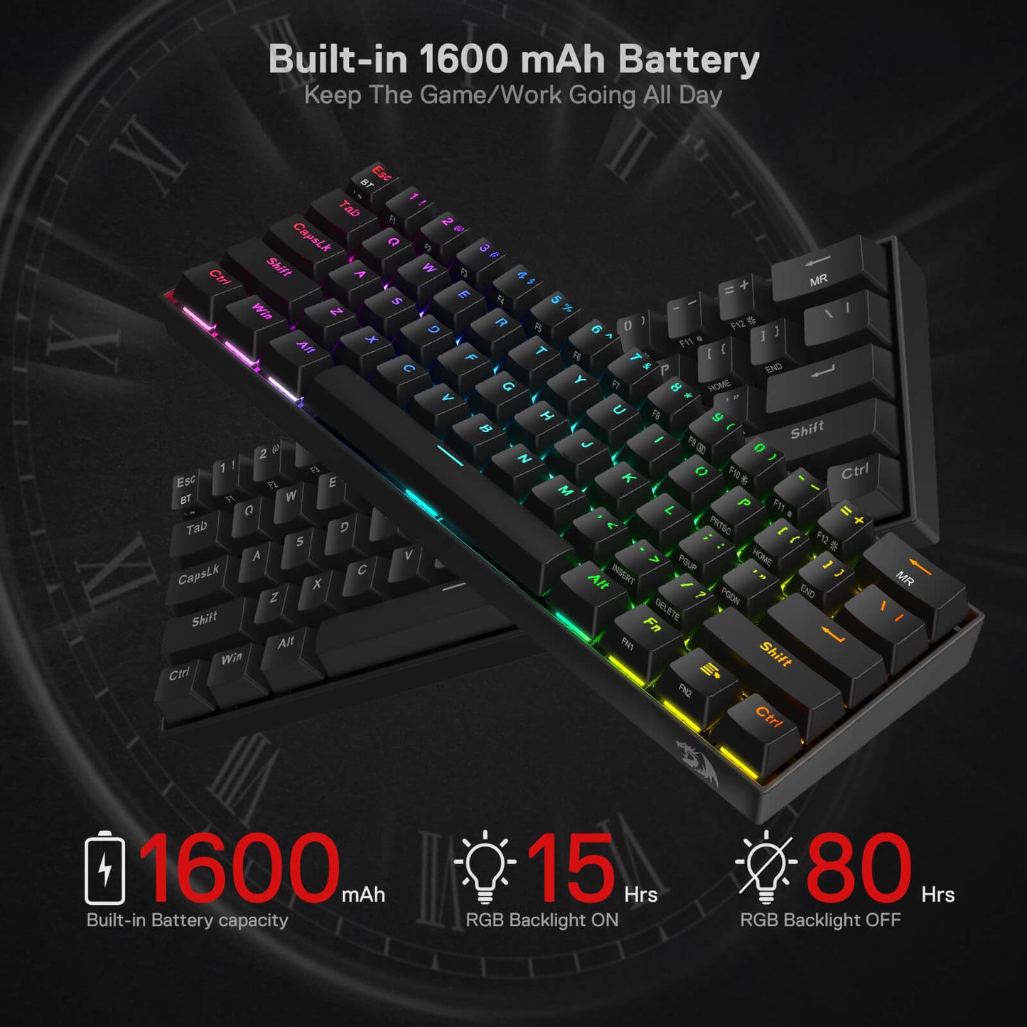  redragon EU, DRACONIC K530 mini wireless keyboard