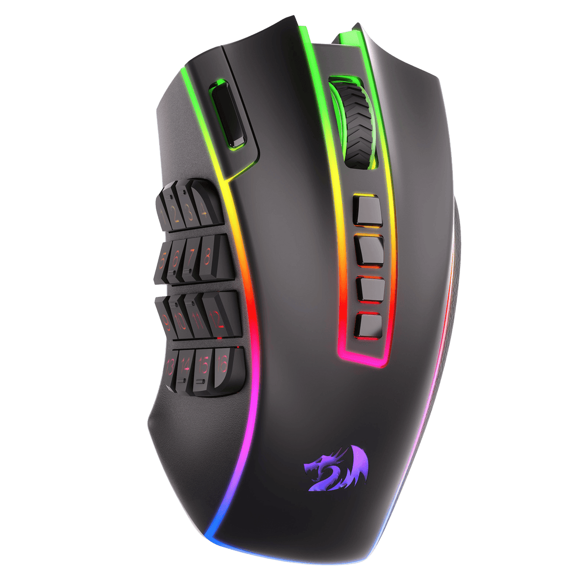 Redragon EU M990 Wireless MMO Gaming Mouse with RGB Lighting and 16 Programmable Side Buttons