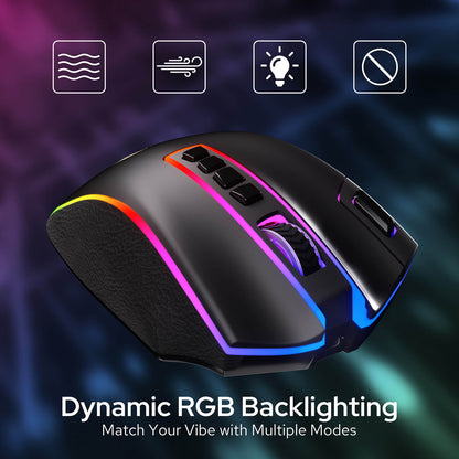 Redragon EU M990 Gaming Mouse with Dynamic RGB Backlighting and Multiple Lighting Modes