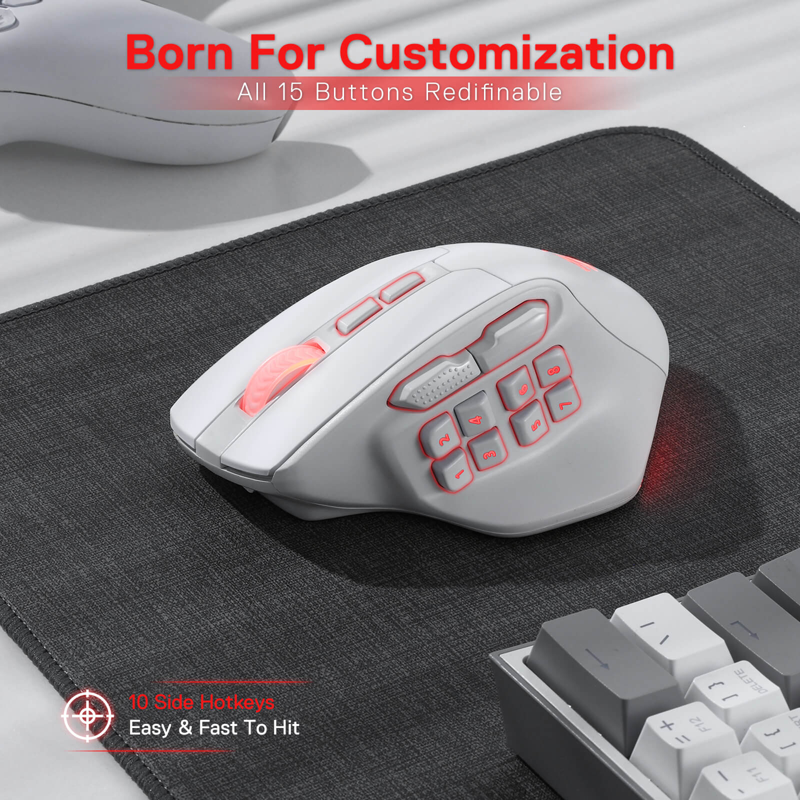 Redragon EU M811 PRO Wireless MMO Gaming Mouse