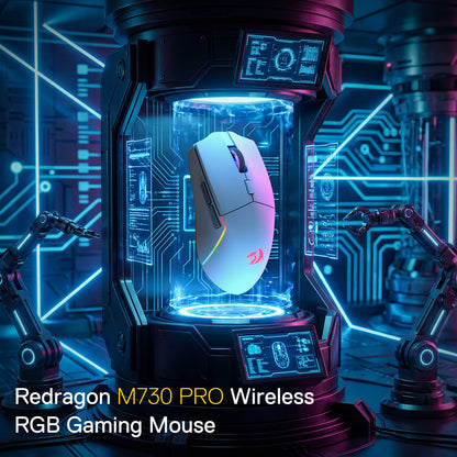 Redragon EU M730 PRO Wireless Lightweight RGB Gaming Mouse 10000 DPI
Cable-Free 0 Delay, Redefine Keybinding Macro, Vibing Backlight, Ergonomic Grip Body Comfort